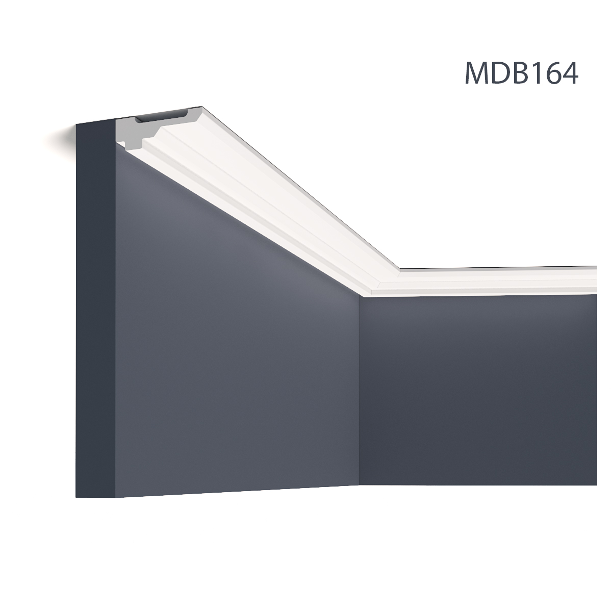 Cornisa decorativa mdb164, 200 x 2.1 x 6.2 cm, mardom decor 